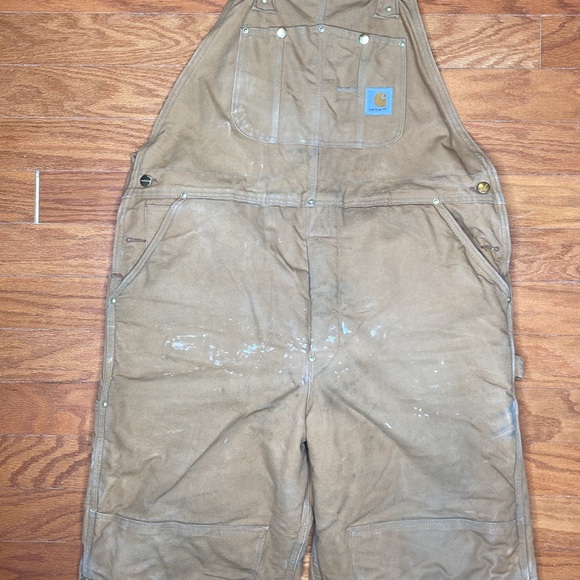 Vintage Carhartt Double Knee Insulated Bibs Overalls: Size 40x30 - Picture 4 of 10